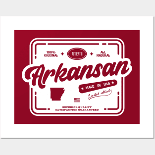 Authentic Arkansan Cool Vintage Light Stamp Print Arkansas Resident Gift Posters and Art